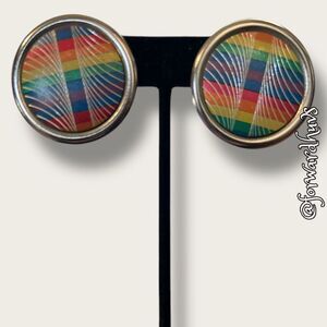 Bundle Sale 3 for $15 | Colorful Round Metal Earrings